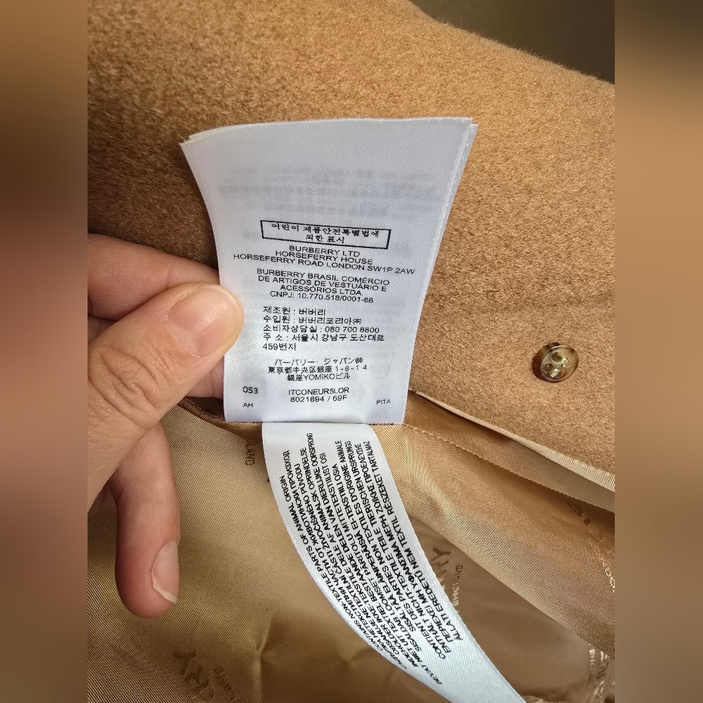 NWT BURBERRY Cashmere Double-Breasted Kensington Coat - Picture 9 of 16